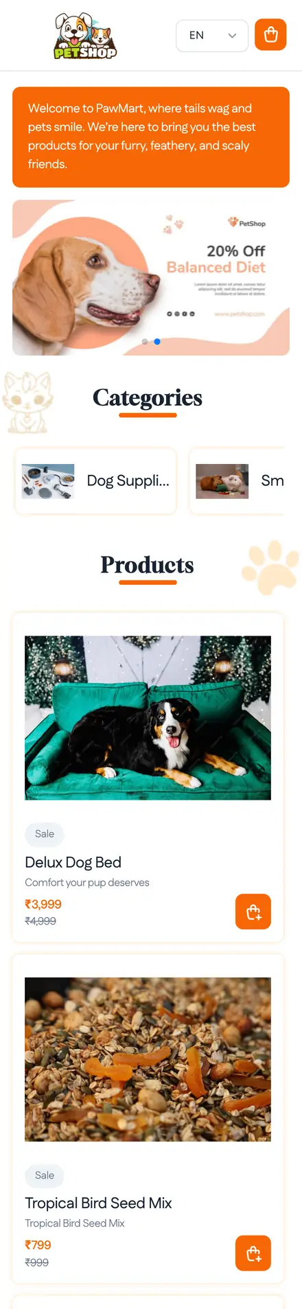 Pet Store theme — Pet Shop demo